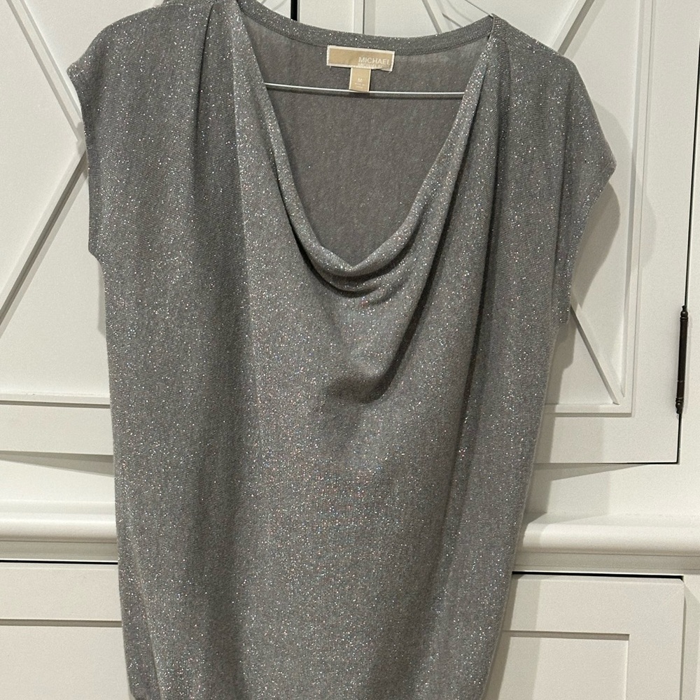 Michael Kors size medium silver sparkle top.